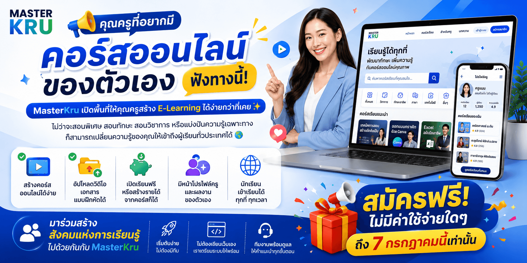 E-Learning คอร์สเรียนออนไลน์ - MasterKru