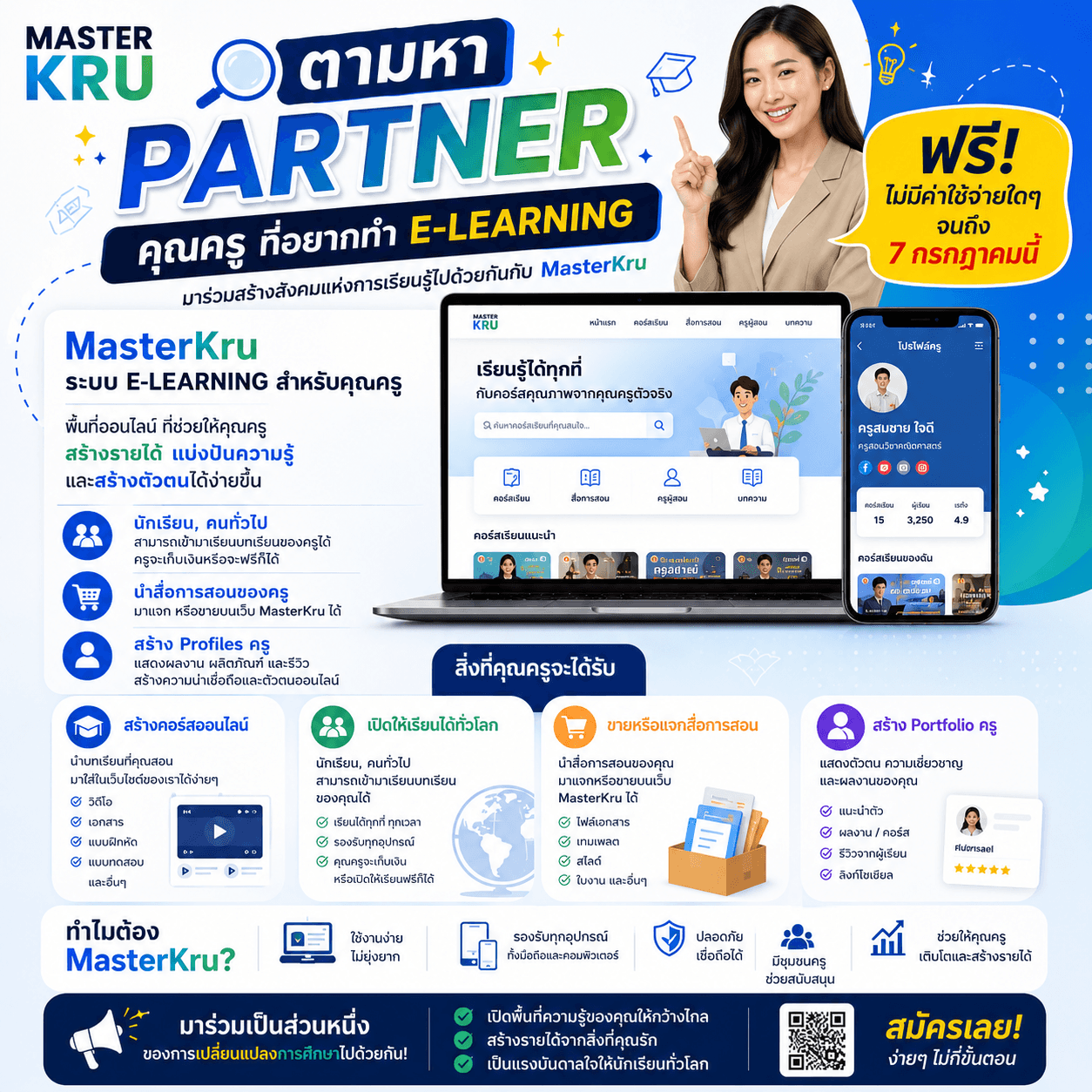 MasterKru เปิดพื้นที่ให้คุณครูสร้าง E-Learning